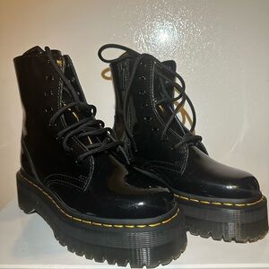 Authentic Dr. Martens Black  Patent Leather Platform Boots
